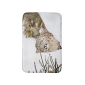 Sneeuwluipaard in de sneeuw badmat (Voorkant Verticaal)