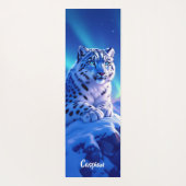 Sneeuwluipaard op Mountain Rock Yogamat (Achterkant)