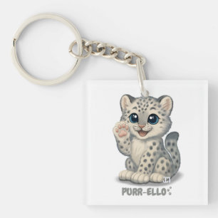 Sneeuwluipaard - Purr-ello Sleutelhanger