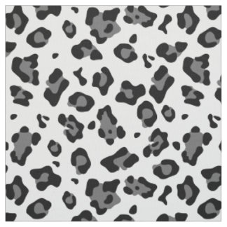 sneeuwluipaard witte dierenprint ocelot jachtluipa stof