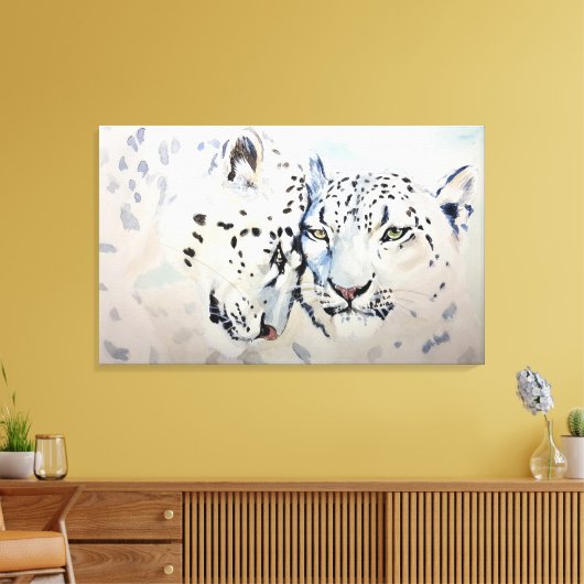 Sneeuwluipaarden Canvas Afdruk (Insitu (Woonkamer))