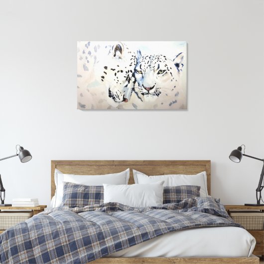 Sneeuwluipaarden Canvas Afdruk (Insitu (Slaapkamer))