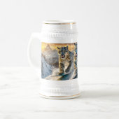 Sneeuwluipaarden Shredding Design van Rich AMeN Gi Bierpul (Voorkant links)