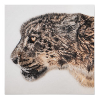 Sneeuwluipaardmuur poster perfect poster