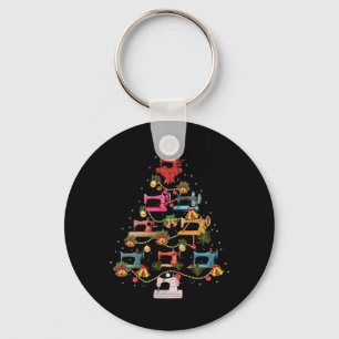 Sneeuwmachine met kerstboom sleutelhanger
