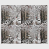 Sneeuwmagie op 23rd St NYC Cadeaupapier (Vlak)