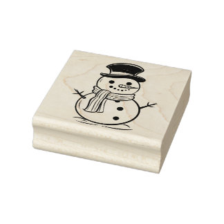 Sneeuwman 1 rubberstempel