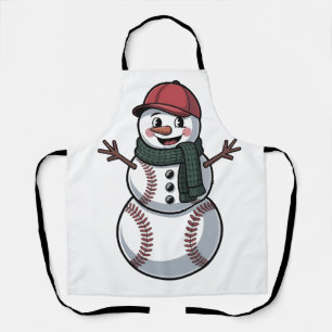 Sneeuwman Baseball Kerstman Baseball Sport Schort