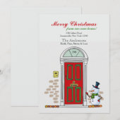 Sneeuwman bij de Bewegende Aankondiging van de (Voorkant / Achterkant)