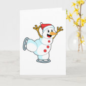Sneeuwman bij Ice skating met Ice schaatsen.PNG Kaart (Gele Bloem)