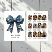 Sneeuwman Boog Jaaroverzicht Plat Vakantiefoto Feestdagenkaart