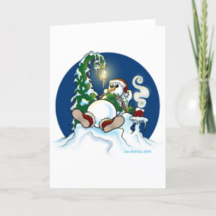 Sneeuwman breien bedankkaart