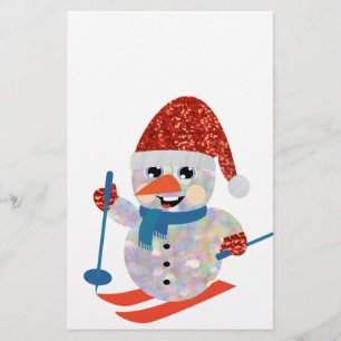 sneeuwman briefpapier