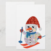 sneeuwman briefpapier (Voorkant / Achterkant)