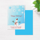 Sneeuwman - Cadeau label kaart (Bureau)