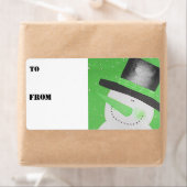 Sneeuwman Cadeau Labels - Groen (Insitu)