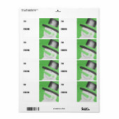 Sneeuwman Cadeau Labels - Groen (Full Sheet)