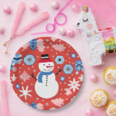 Sneeuwman Chillin' Papieren Bordje (Feest)