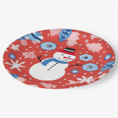 Sneeuwman Chillin' Papieren Bordje (Gekanteld)