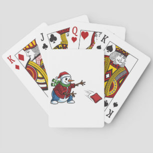 Sneeuwman Cornhole Kerstmis 2026 Vakantie Tailgate Pokerkaarten