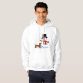 Sneeuwman DURF JE NIET Hoodie (Voorkant volledig)