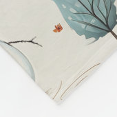 Sneeuwman en bomen fleece deken (Hoek)