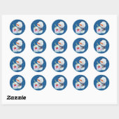 SNEEUWMAN EN CACAO MOK STICKERS (Vel)