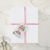Sneeuwman en kerstboom labels cadeaulabel (Met Touw)