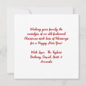 Sneeuwman en kinderen  Boerderij Kerst Kaart (Achterkant)