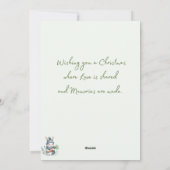 Sneeuwman en konijn vrolijke kerst Kaart (Achterkant)