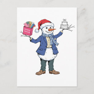 Sneeuwman Evenementorganisator Kerstmis 2026 Vakan Uitnodiging Briefkaart