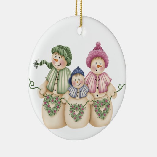 Sneeuwman familie Keepsake Ornament (Rechts)