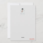 Sneeuwman Feestdagenkaart (Achterkant)