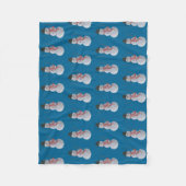Sneeuwman Fleece Deken (Voorkant)