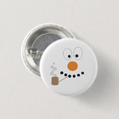 Sneeuwman Funny Face Schattigee nieuwigheid kerst Ronde Button 3,2 Cm (Voorkant /achterkant)