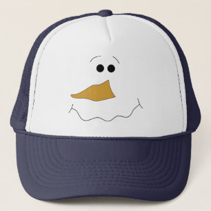 Sneeuwman Gezicht Trucker Pet