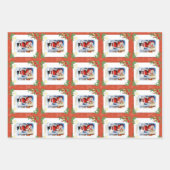 Sneeuwman Glossy Gift Wrap Set Inpakpapier Vel (Voorkant 3)