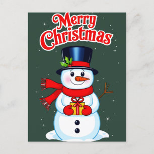 Sneeuwman (heilige hoed) briefkaart