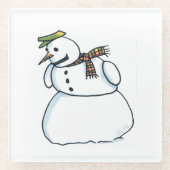 Sneeuwman helder onderzetter (Voorkant)