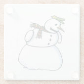 Sneeuwman helder onderzetter (Achterkant)