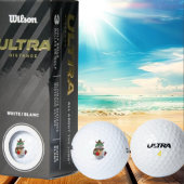 Sneeuwman Holding Stars Golf Ball Golfballen