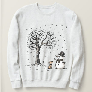 Sneeuwman & Hond: Wintervriendschap Trui