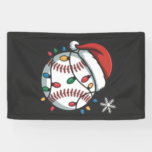 Sneeuwman Honkbal Kerstman Honkbal Sport Spandoek