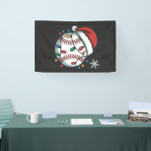 Sneeuwman Honkbal Kerstman Honkbal Sport Spandoek (Beurs)