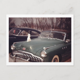 Sneeuwman Hood Ornament jaren 1950 Retro Vintage Briefkaart