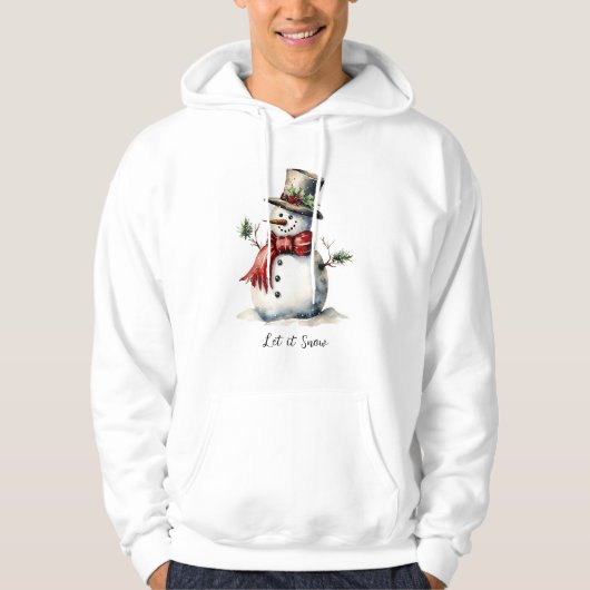 Sneeuwman Hooded Sweatshirt (Voorkant)