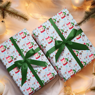 Sneeuwman Hot Chocolade Plezier Cadeaupapier