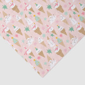 Sneeuwman Ice Cream Cones kerstpatroon Tissuepapier (Detail)