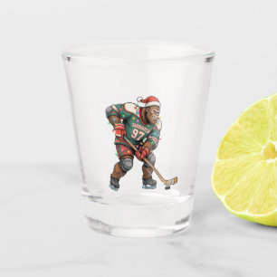 Sneeuwman IJshockey Kerstmis 2026 Vakantiesporten Shot Glas