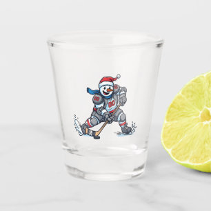 Sneeuwman IJshockey Kerstmis 2026 Vakantiesporten Shot Glas
